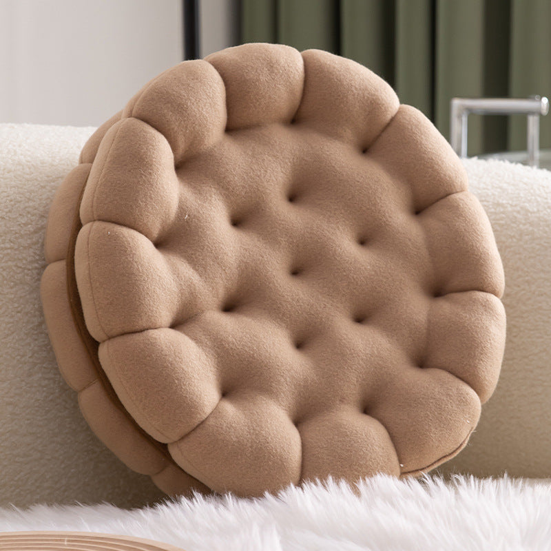Feblilac Thickened Sandwich Biscuit Plush Cushion - view 4