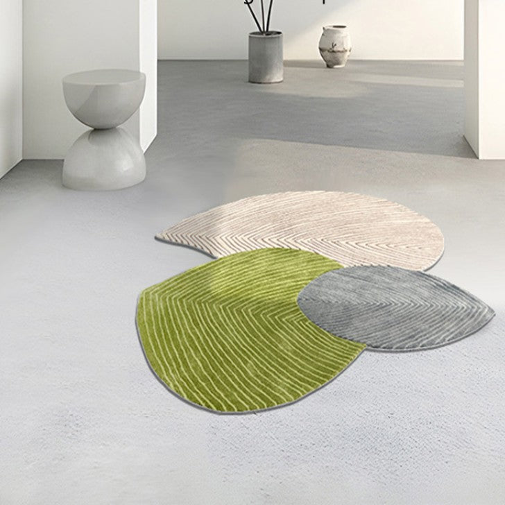 Feblilac Abstract Leaves Handmade Tufted Acrylic Livingroom Carpet Area Rug - view 2