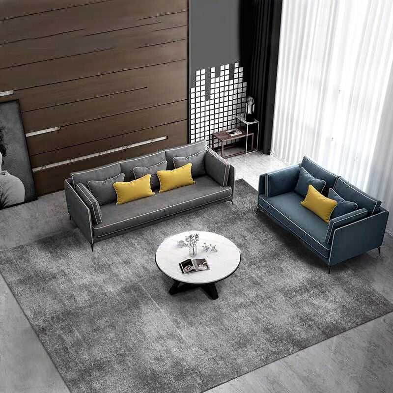 Feblilac Nordic Style Rectangular Simple Dark Color Series Living Room Carpet - view 3