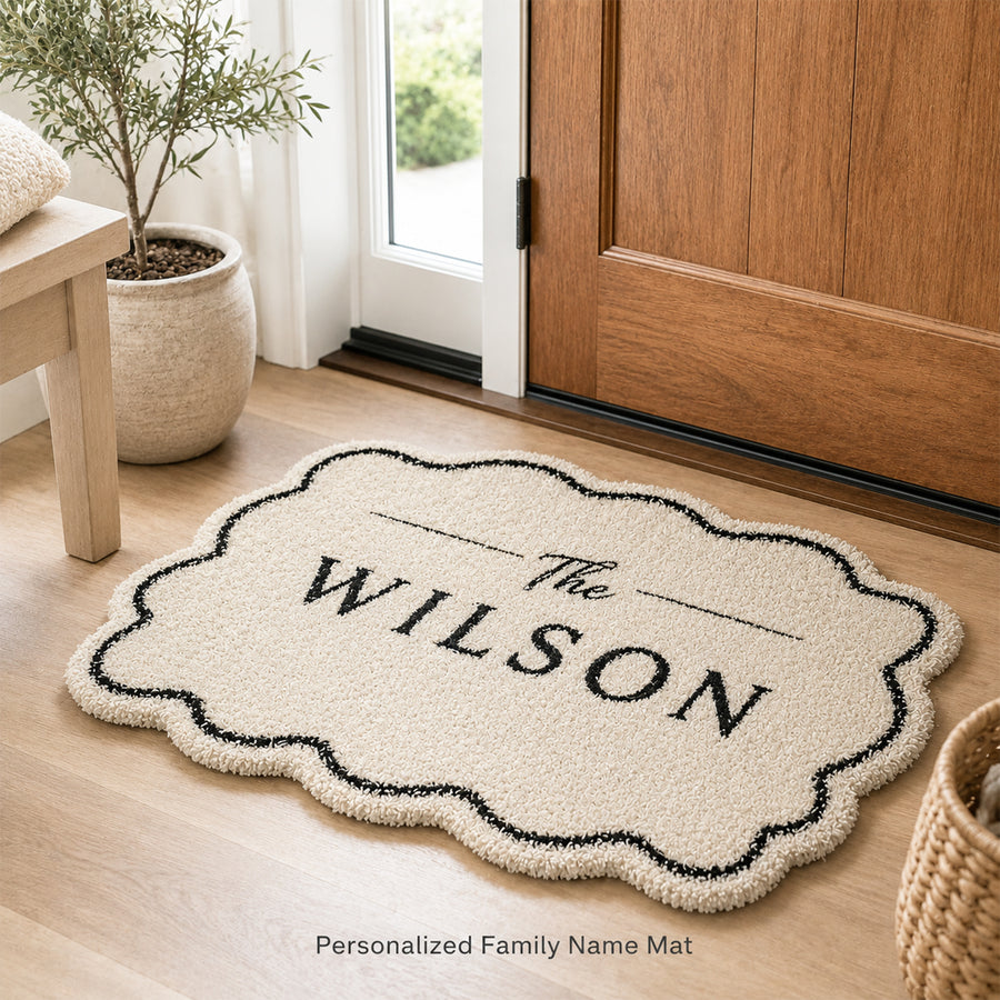 Feblilac Custom Tufted Entryway Mat – Personalized PVC Coil Door Mat with Family Name, Pet Portrait or Logo - view 3