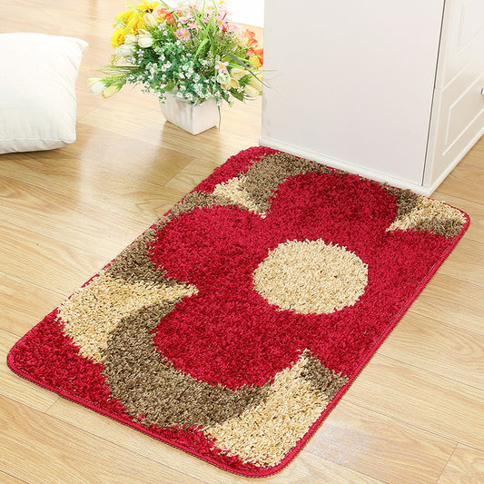 Feblilac Big Flower Tufted Bath Mat