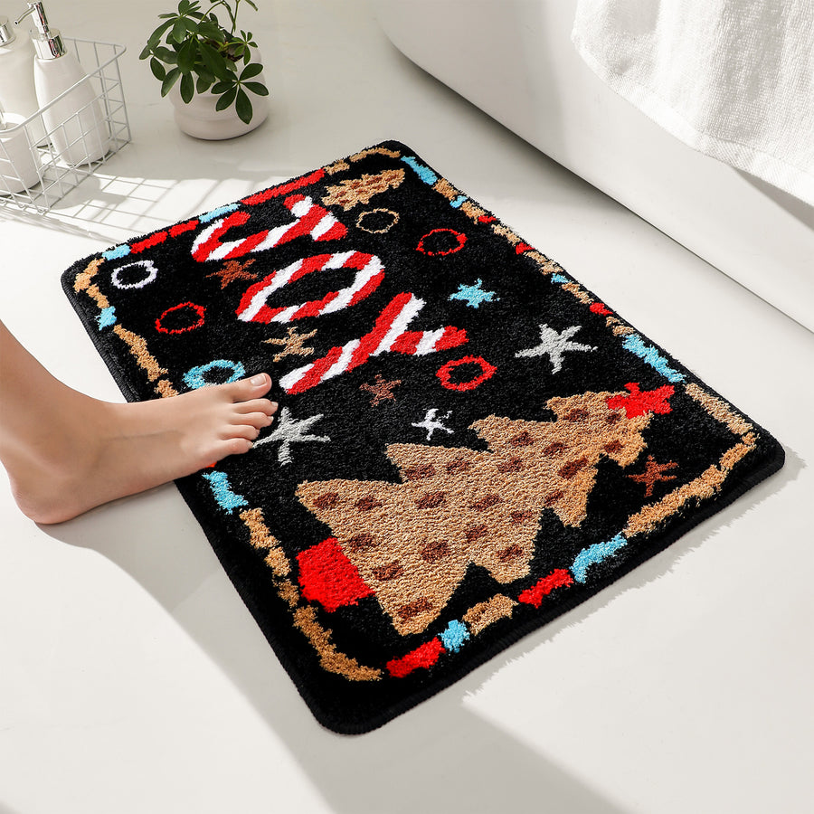 Christmas JOY Bath Mat, Pine Tree Holiday Decor Bathroom Rug, 15"x23" - view 3