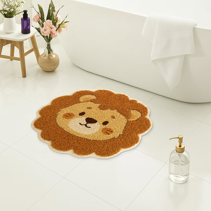 Cute Lion Tufted Bath Mat
