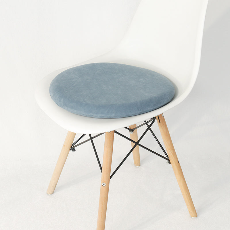Feblilac Round Solid Suede Memory Foam Cushion - view 4
