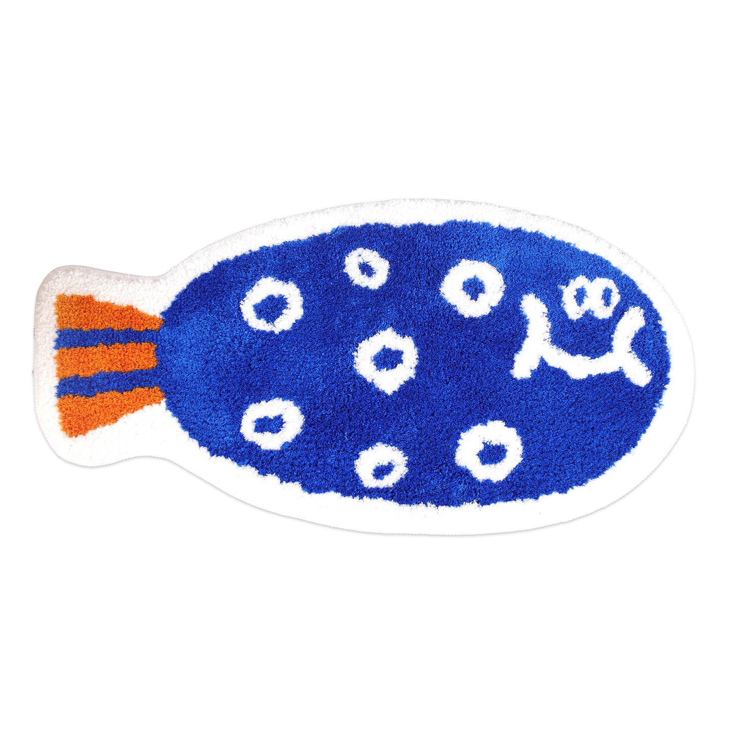 Cute Blue Fish Bath Mat