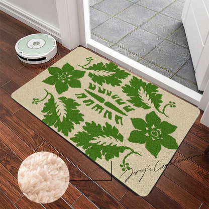 Feblilac Flowers and Plants Baroque Tufted Bath Mat