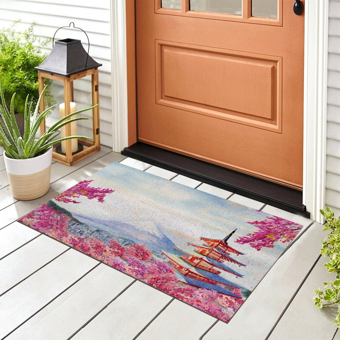 Feblilac Sakura Fuji Mountain PVC Coil Door Mat