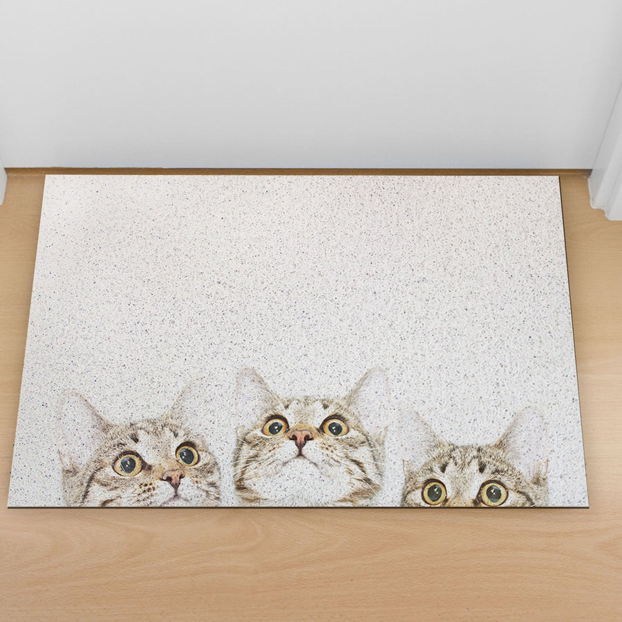 Feblilac Three Welcome Cats PVC Coil Door Mat - view 3