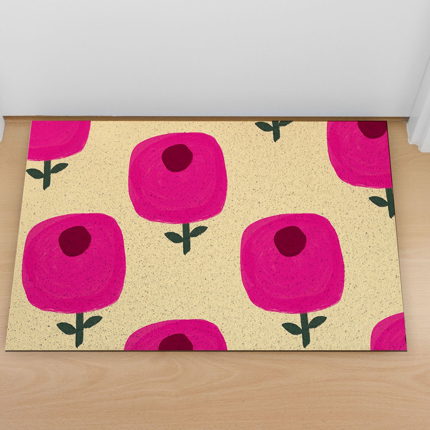 Feblilac Wildflowers Blooming PVC Coil Door Mat