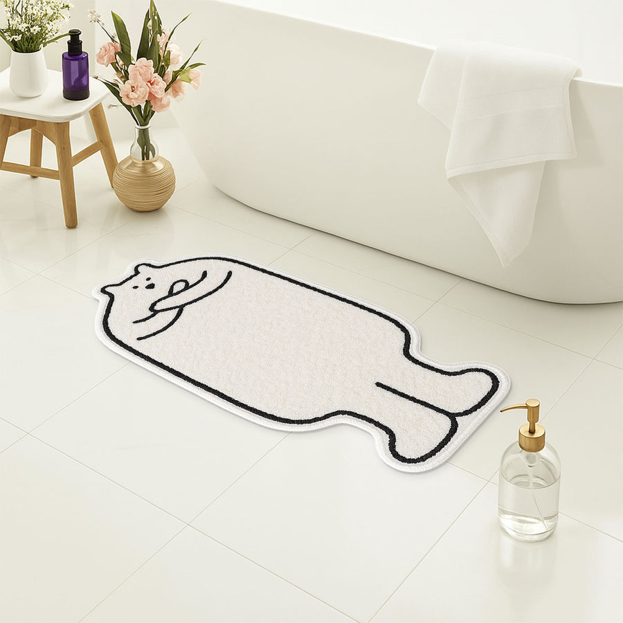 Funny Bear Shaped Bath Mat – Cute Tufted Rug for Bathroom or Entryway - view 4