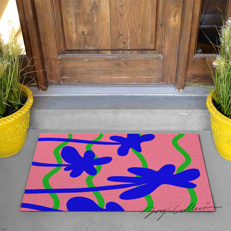 Feblilac The Beach and Palm Trees in The Sunset PVC Coil Door Mat
