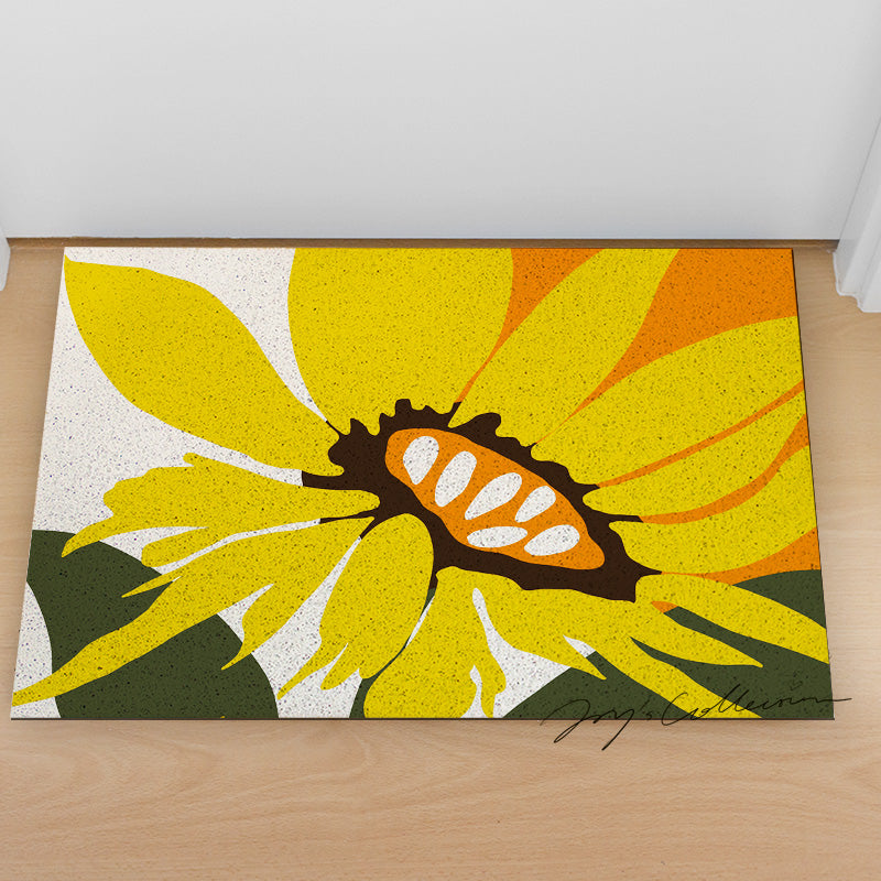 Feblilac A Big Sunflower PVC Coil Door Mat @Joy's design