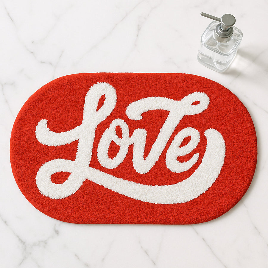 Feblilac Red Love Tufted Bath Mat - view 3