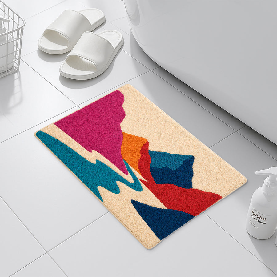 Feblilac Abstract Mountain Landscape Tufted Bath Mat - view 3