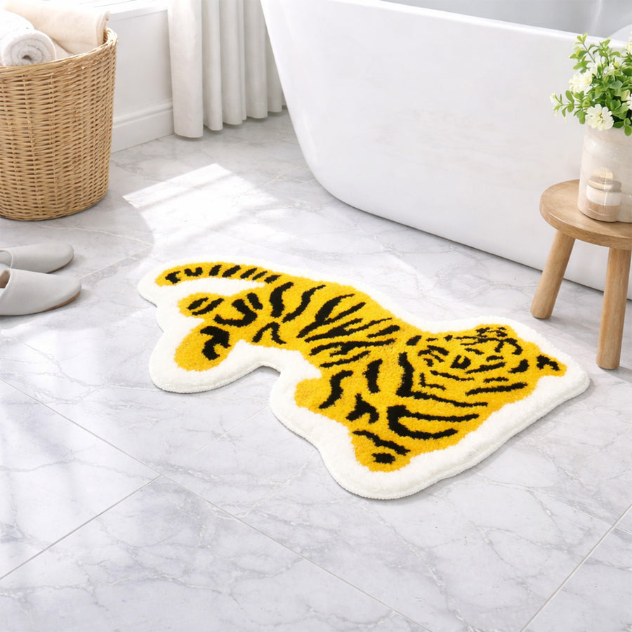 Tiger Bath Mat – Cute Tufted Tiger Rug for Bathroom, Bedroom & Entryway - view 3