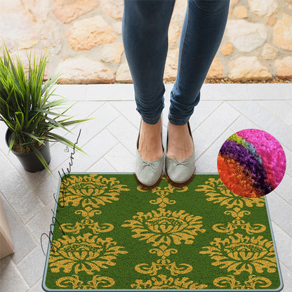 Feblilac Baroque Style One Big Flower Nylon Door Mat