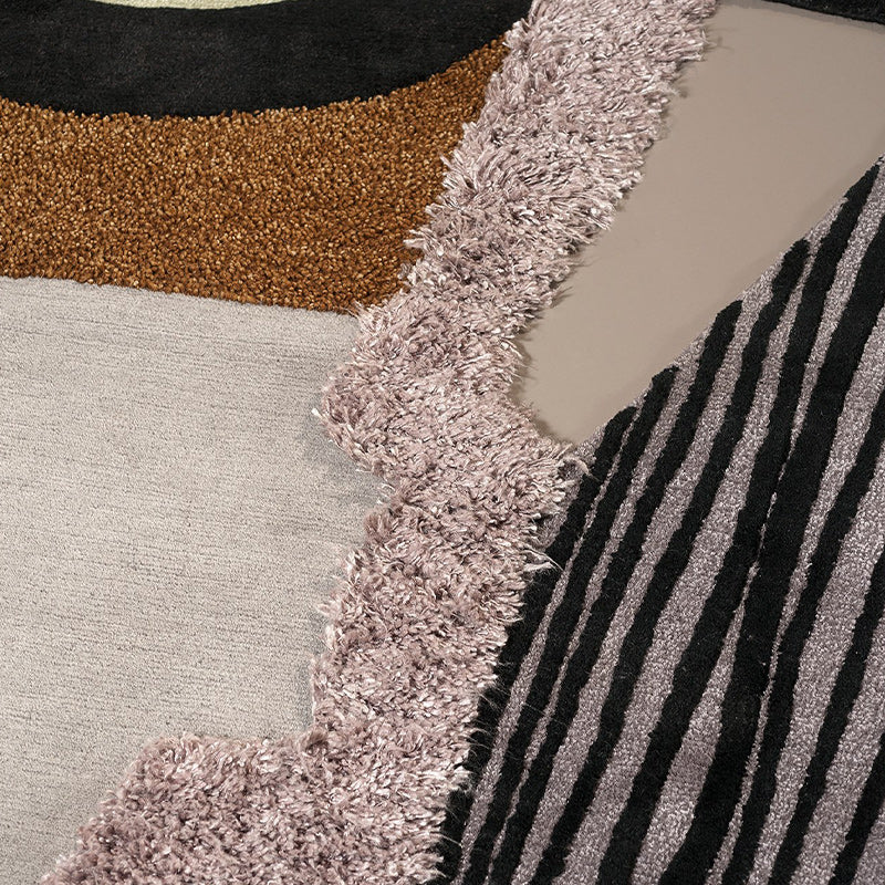 Feblilac Abstract Key Handmade Tufted Acrylic Livingroom Carpet Area Rug