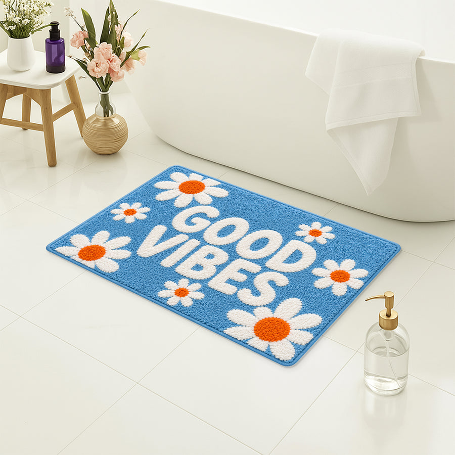 Feblilac GOOD VIBES Tufted Bath Mat – Plush, Soft & Colorful - view 4