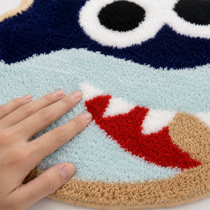 Feblilac Cute Shark Bath Mat for Kids Bathroom
