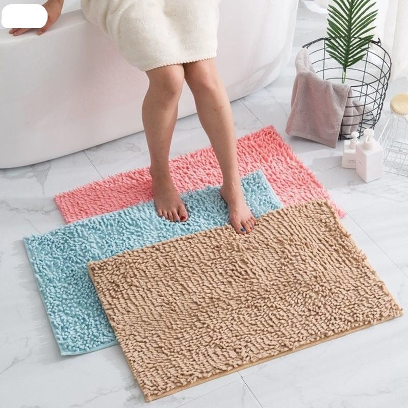 Chenille Non-Slip Microfiber Shag Bathroom Rug Mat, Solid Color - view 4