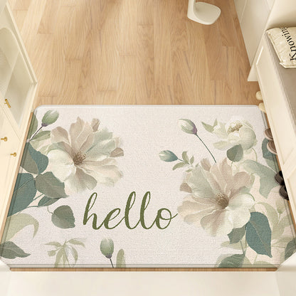 Feblilac Summer Blooming Polyester Door Mat