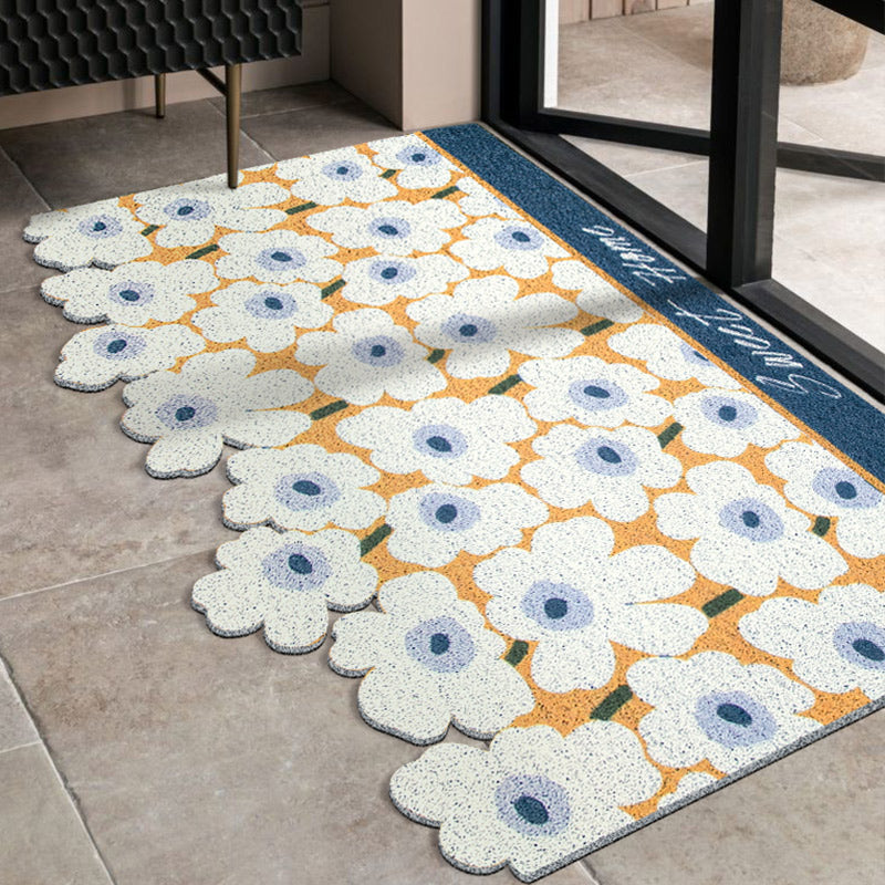 Feblilac Cute Red Flower Cutting Entrance Door Mat - view 3