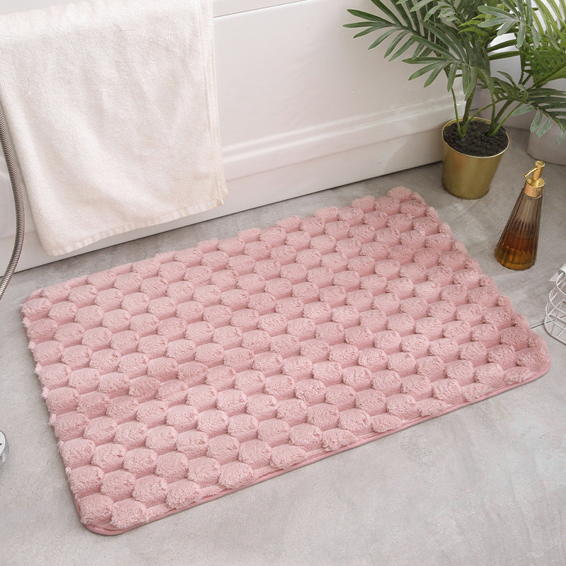 Feblilac Solid Raised Stones Bath Mat