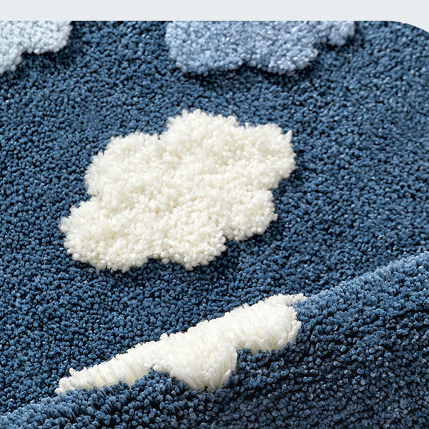 Feblilac Comic Clouds Bedroom Rug Long Runner - view 3