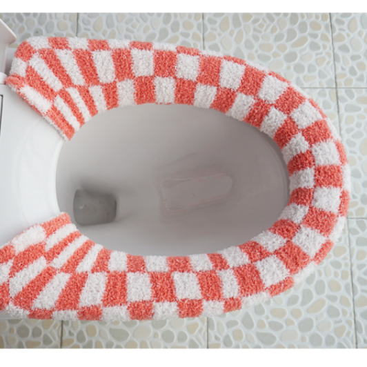 Feblilac Checkerboard Toilet Seat Cover