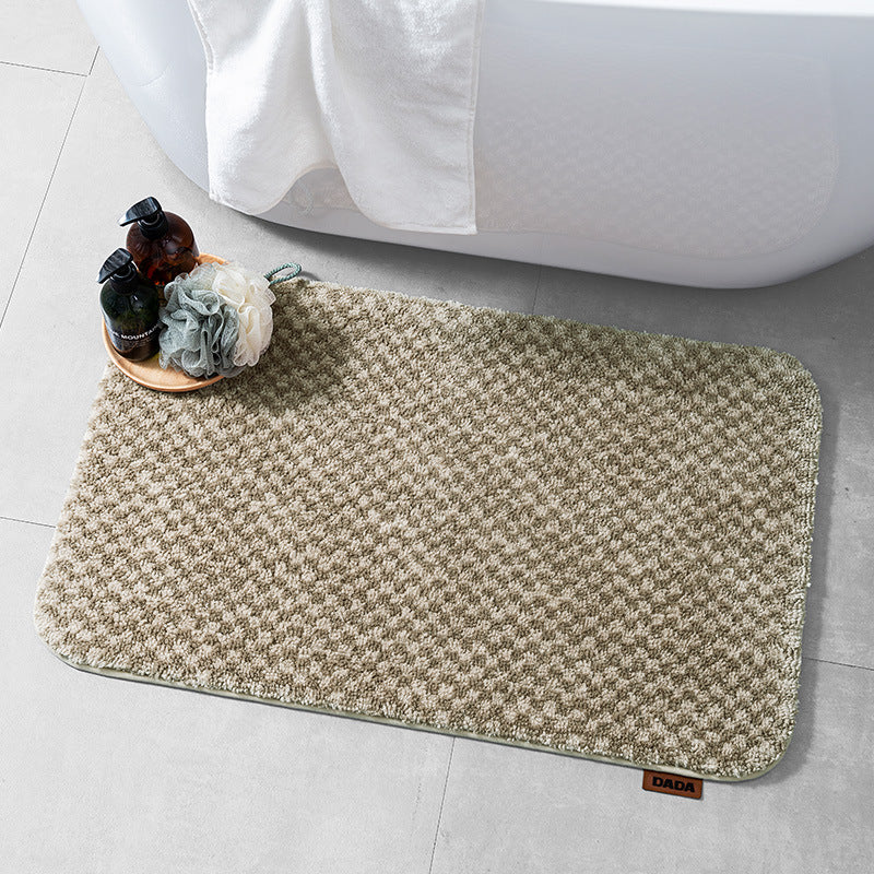 Feblilac 3D effected Checkerboard Tufted Bath Mat - view 4