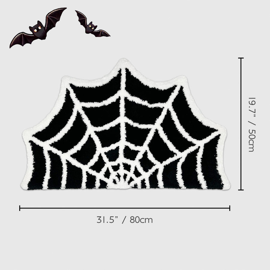 Feblilac Black Spider Web Halloween Tufted Bath Mat - view 3