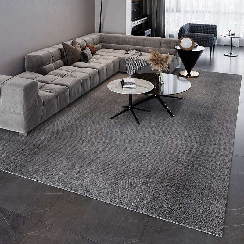 Feblilac Thicken Rectangular Solid Wool Living Room Carpet - view 4
