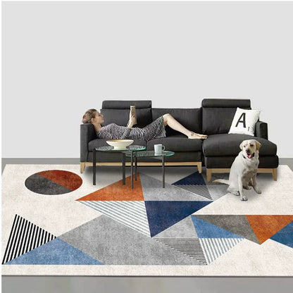 Feblilac Abstract Geometric Flying Bird Living Room Carpet