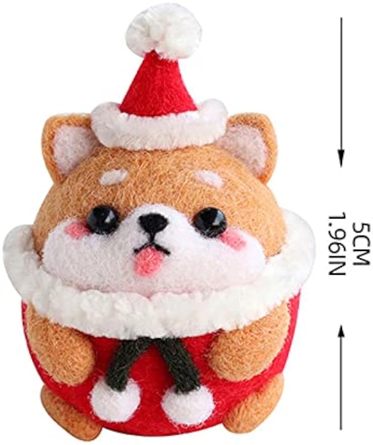 Cute Christmas Needle Felting Kit, Animal Felting Kit, Wool Felting Kit with Tools, Holiday Decor - view 4