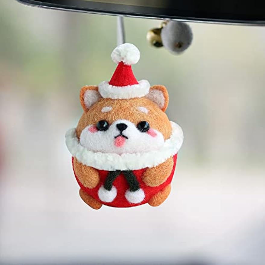 Cute Christmas Needle Felting Kit, Animal Felting Kit, Wool Felting Kit with Tools, Holiday Decor - view 2