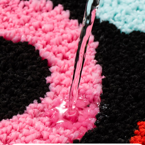 Feblilac Colorful Beans Pattern Tufted Bath Mat - view 4