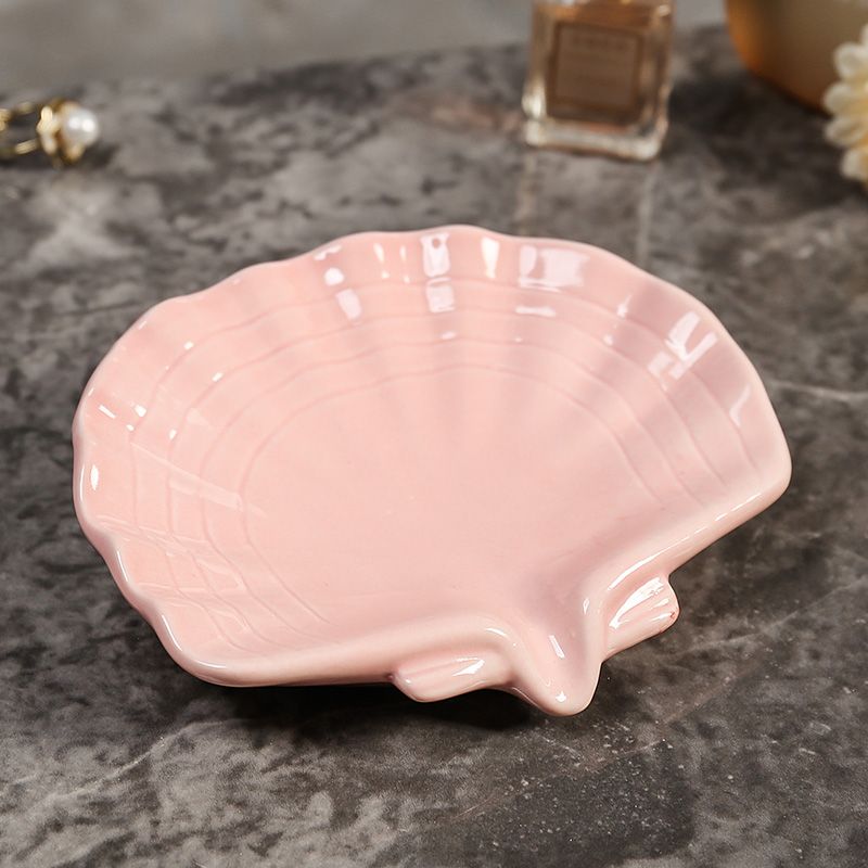 Feblilac Light Luxury Shell Soap Box for Bathroom