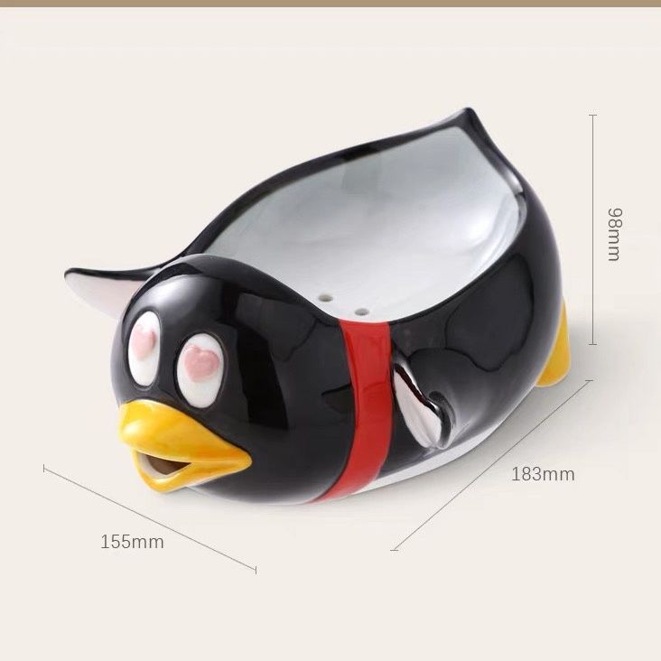 Feblilac penguin Soap Box for Bathroom