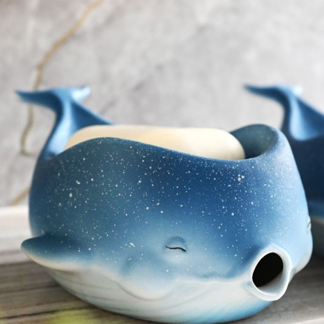 Feblilac Star Whale Bathroom Soap Box