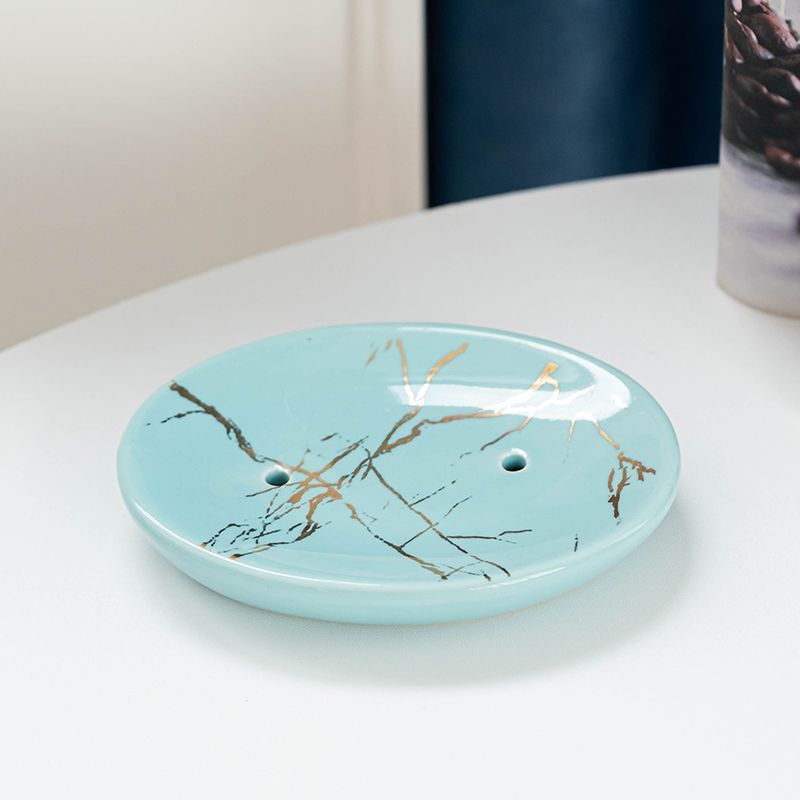 Feblilac Creative Light Luxury Simple Ceramic Soap Box Bathroom - view 4