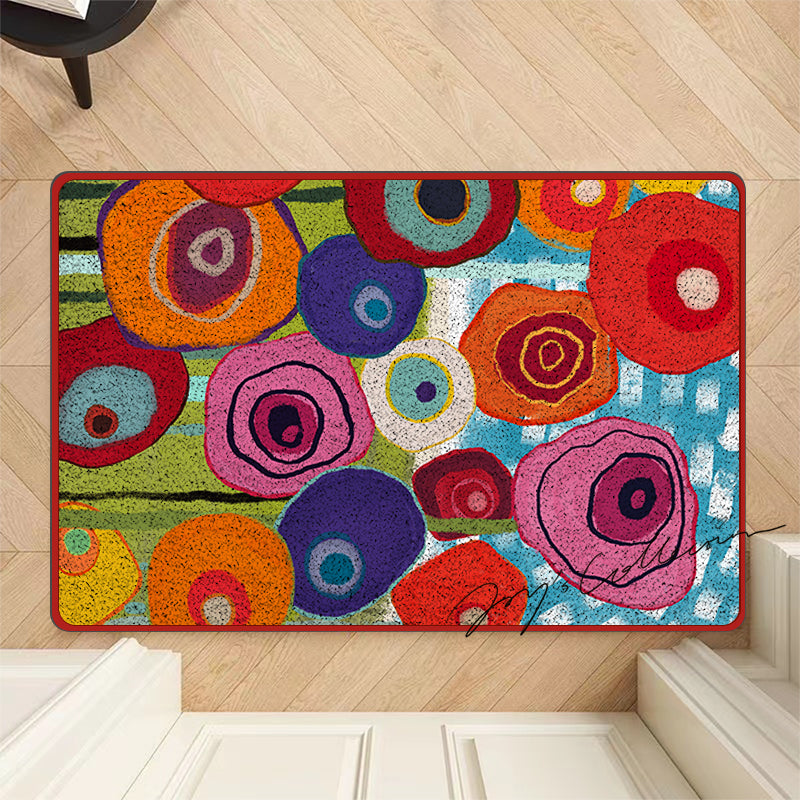 Feblilac Colorful Flowers Garden Fluff Nylon Door Mat @Joy's design - view 4