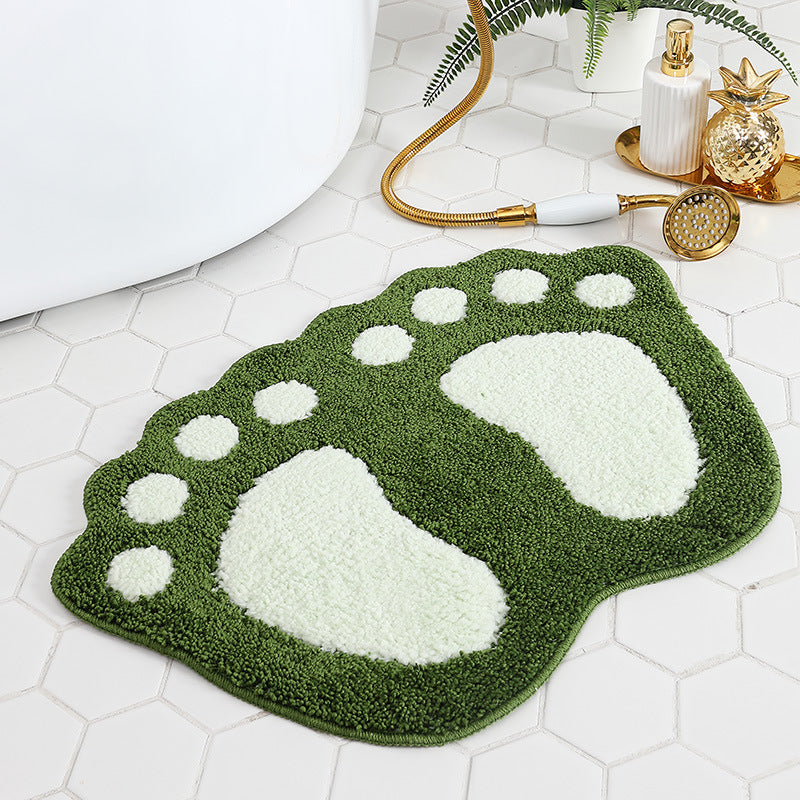 Feblilac Cute Feet Tufted Bath Mat