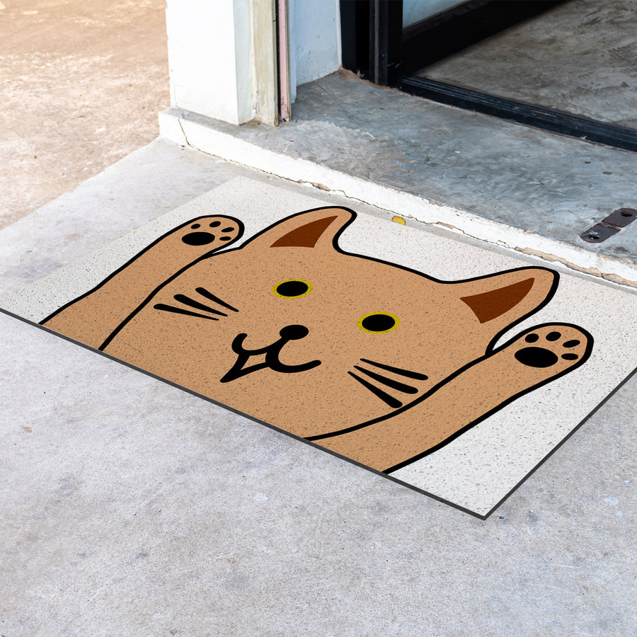 Feblilac Surrender Cute Cat PVC Coil Door Mat - view 4