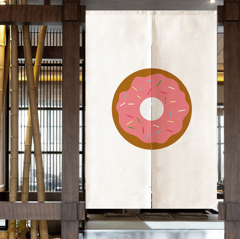 Feblilac Pink Donut Door Curtain