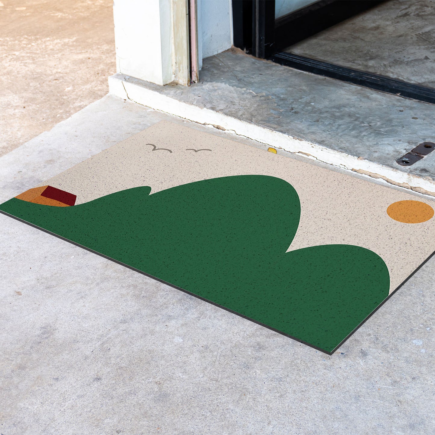 Feblilac Fields Hhills and Wild Geese PVC Coil Door Mat