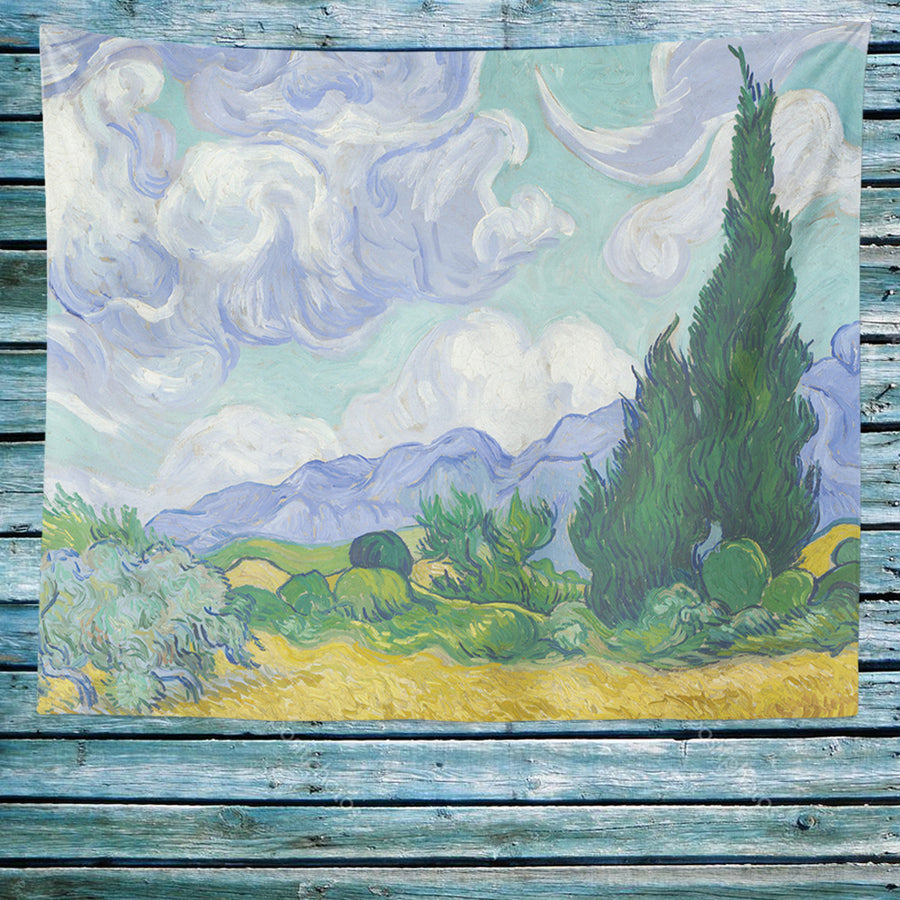 Feblilac Van Gogh's Fields Tapestry - view 4