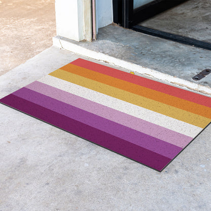 Feblilac Purple and Red LGBT Flag PVC Coil Door Mat