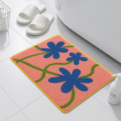Feblilac The Beach and Palm Trees in The Sunset Tufted Bath Mat
