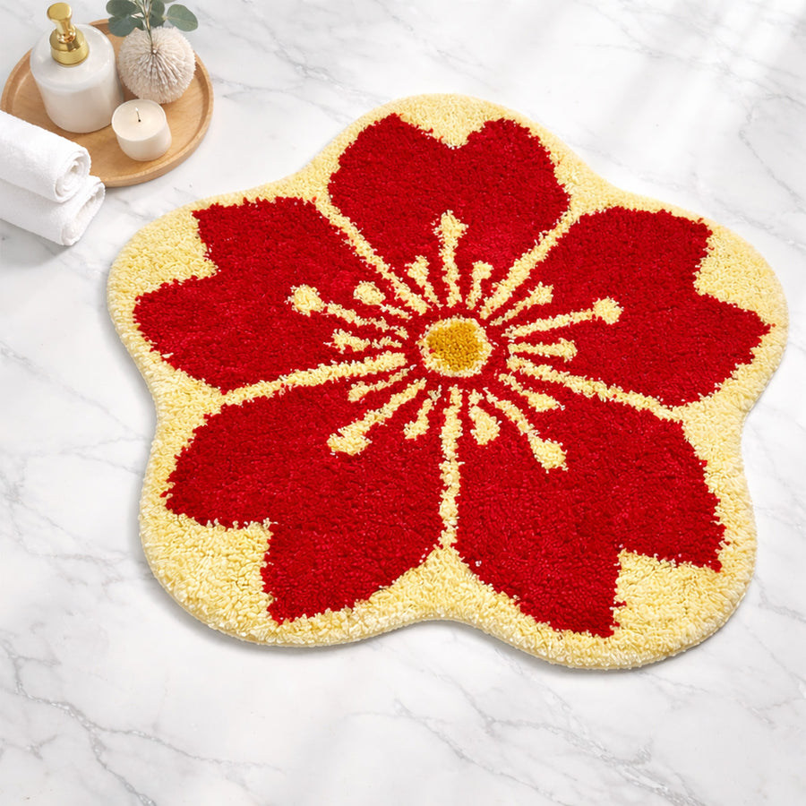 Feblilac Sakura Flower Tufted Bath Mat - view 4