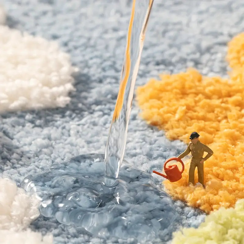 Feblilac Flower Shadow Bath Mat Home Decor - view 3